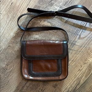 Tignanello Brown Leather Crossbody Bag